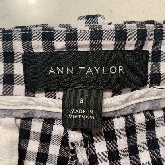Ann Taylor Factory Gingham Signature Crop Pants - Size 8 - Picture 3 of 7